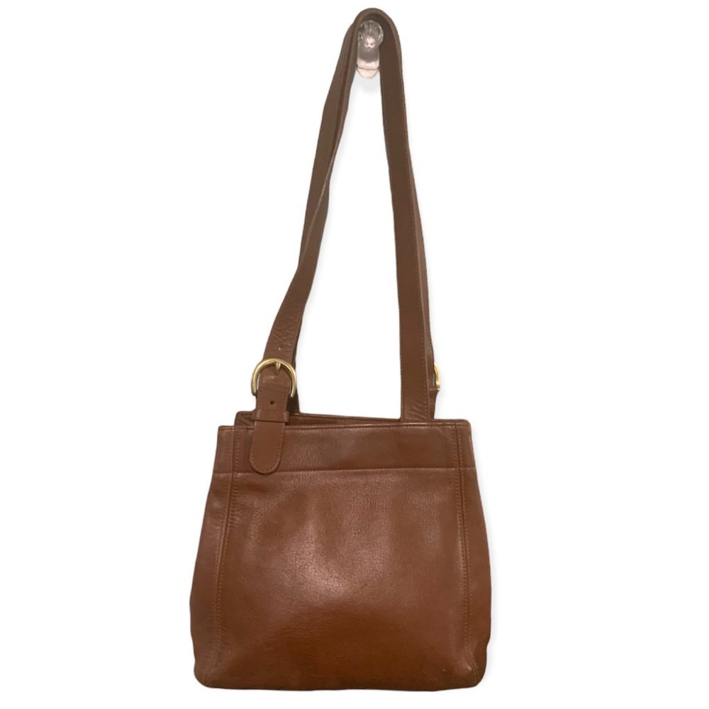 90's Vintage Coach Waverly Soho Brown Leather Shoulder Bag